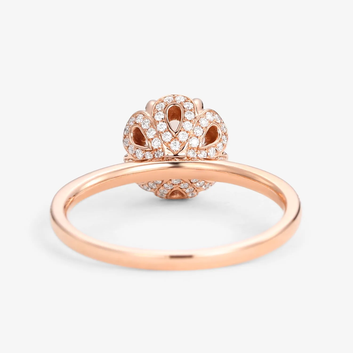 1.2ct Morganite Floral Inspired Ring