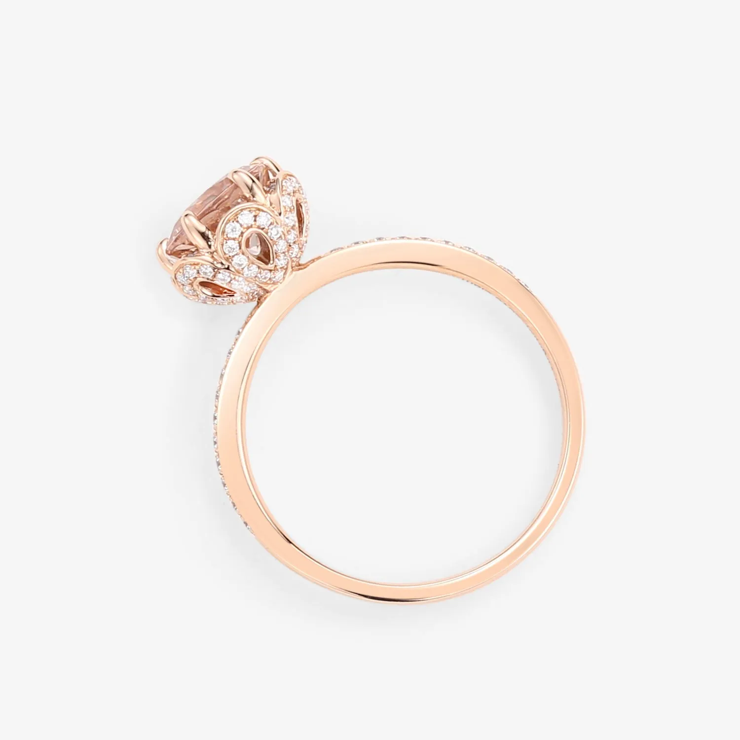 1.2ct Morganite Floral Inspired Ring