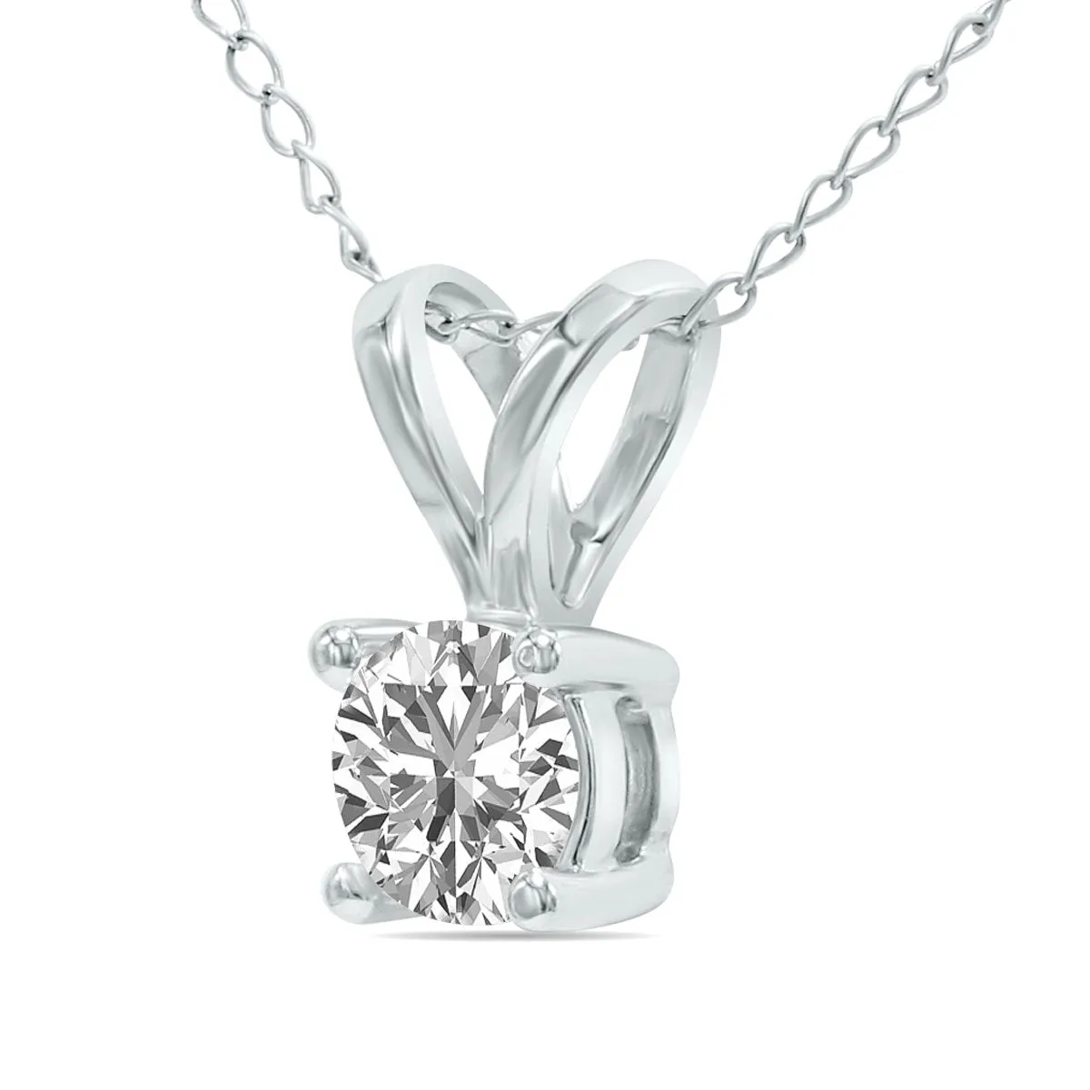 1/2ct tw LAB GROWN Diamond Necklace in 14kt White gold