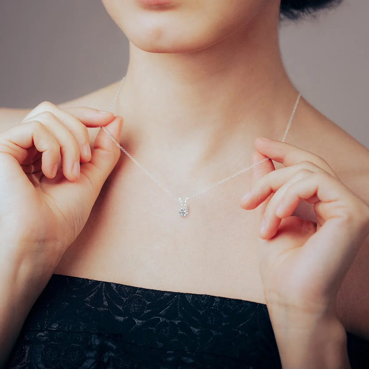 1/2ct tw LAB GROWN Diamond Necklace in 14kt White gold