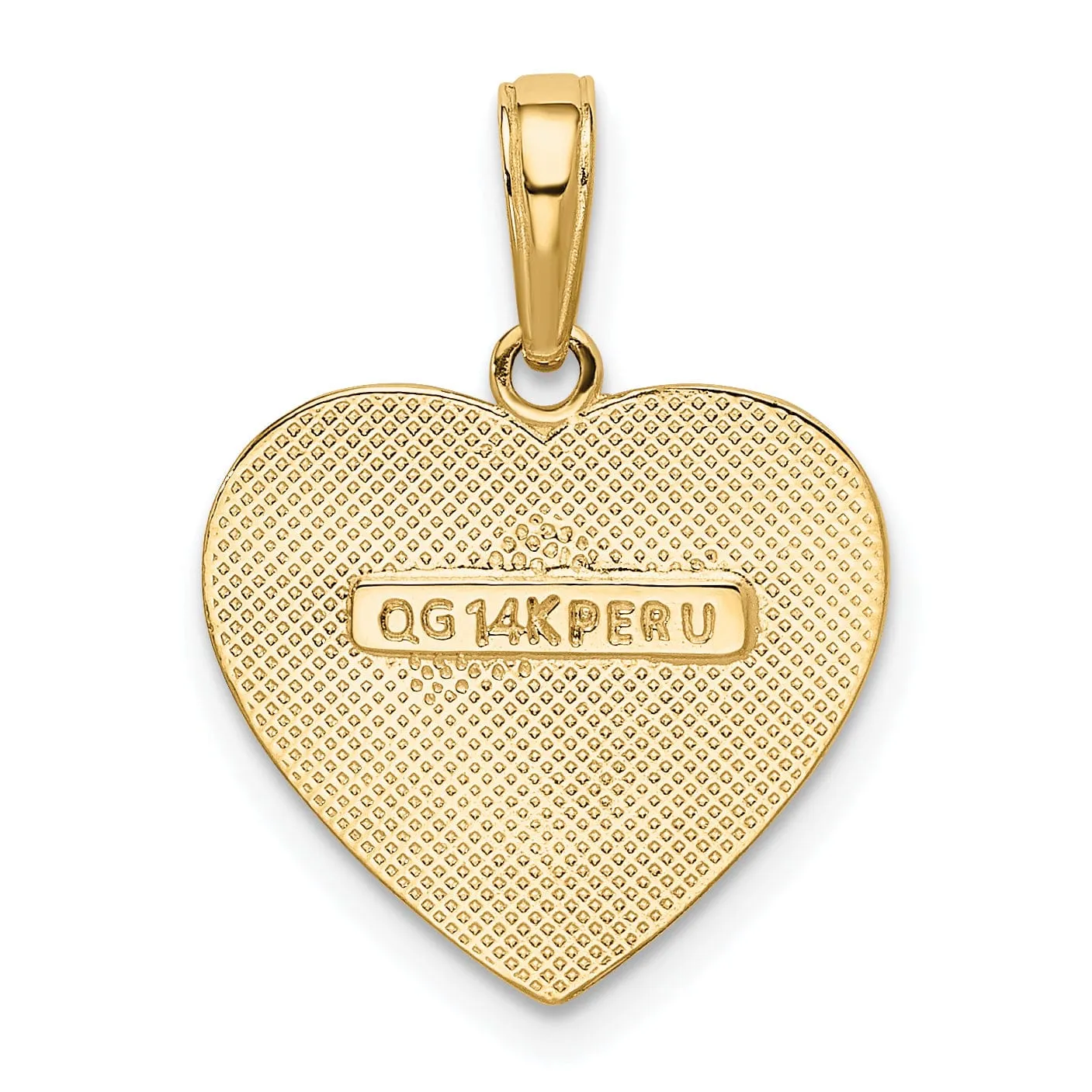 14k Yellow Gold Heart Pendant