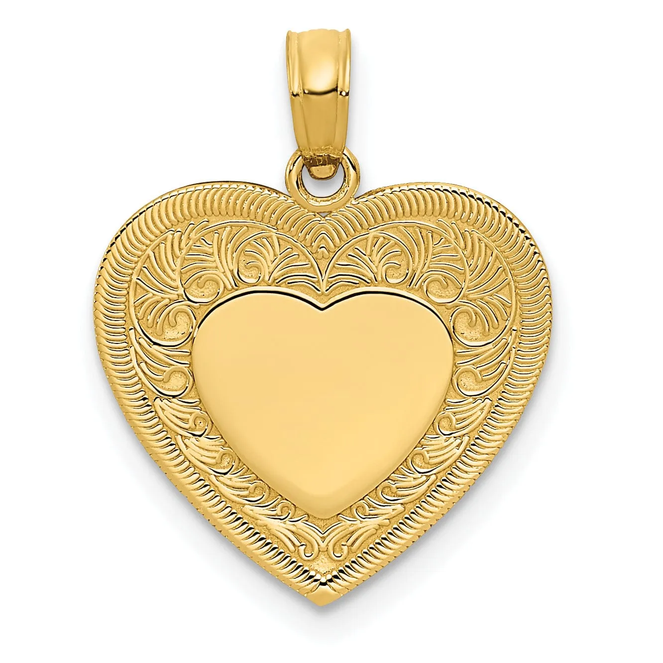 14k Yellow Gold Heart Pendant