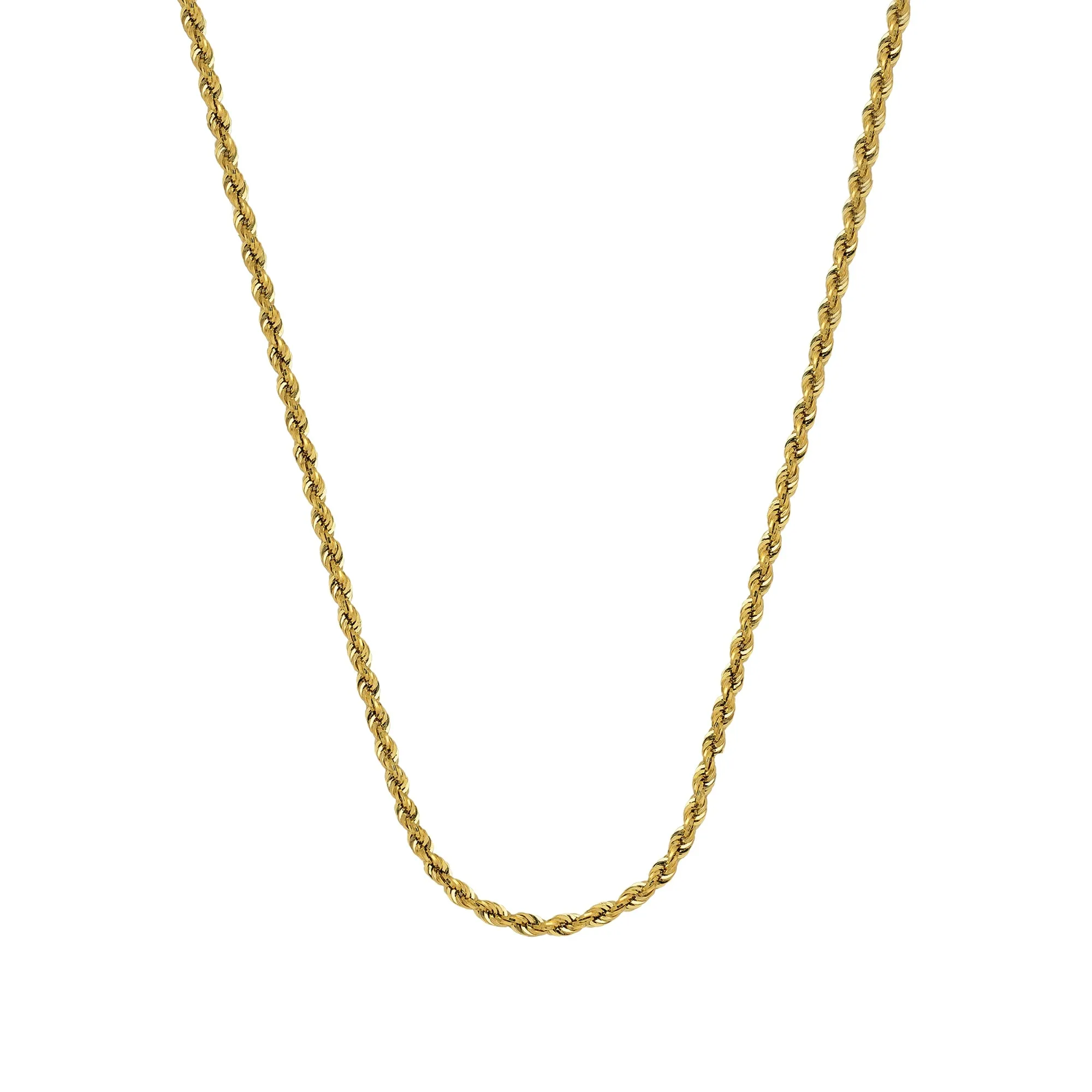 1.56mm Diamond Cut Solid Rope Chain - 18"