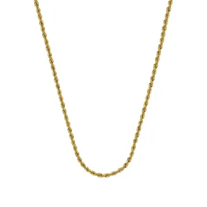 1.56mm Diamond Cut Solid Rope Chain - 18"