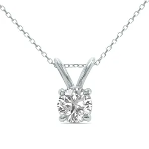 1ct tw LAB GROWN Diamond Necklace in 14kt White gold