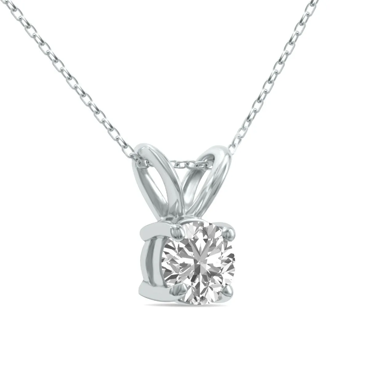 1ct tw LAB GROWN Diamond Necklace in 14kt White gold