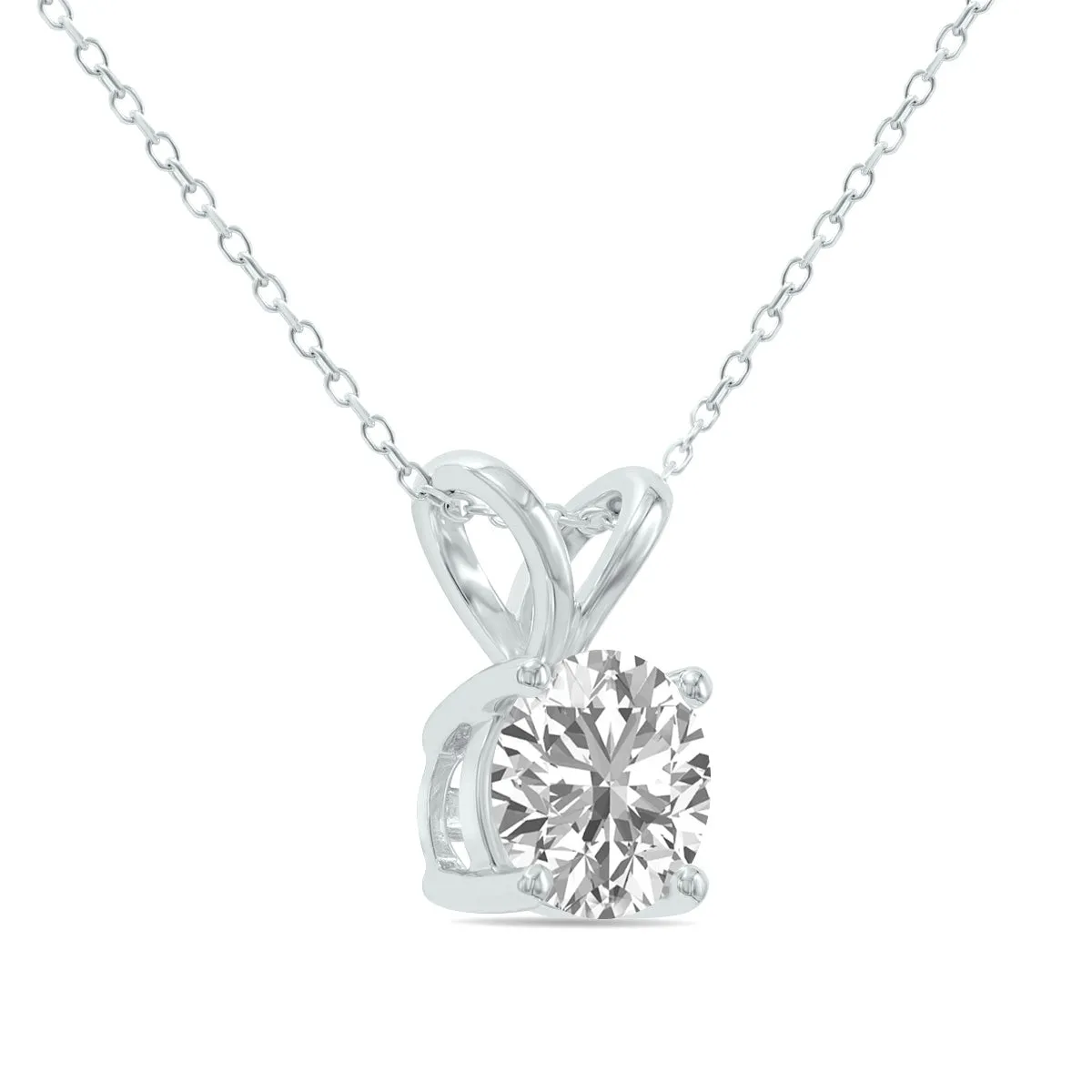 2ct tw LAB GROWN Diamond Necklace in 14kt White gold