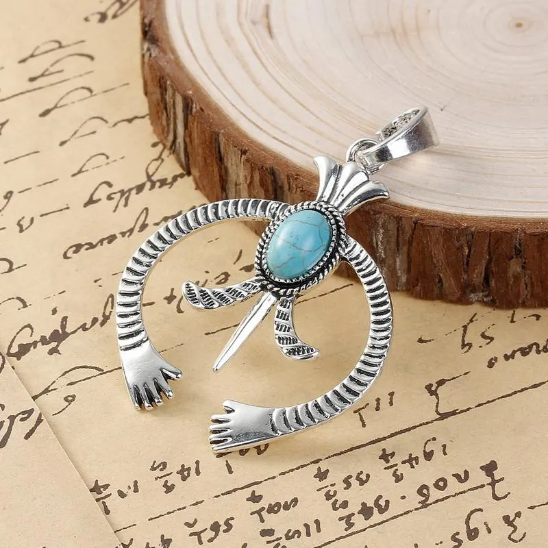 2Pcs Imation Stone Cactus Feather Pendant Necklace High Quality Engagement Wedding Women Jewelry