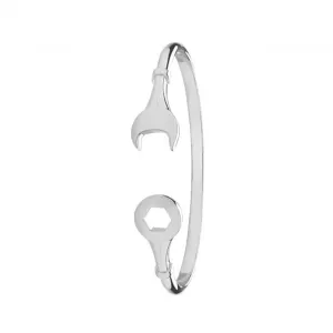 Acotis Silver Bangle Maidens Oval Spanner G4208M