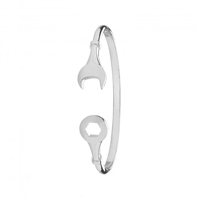 Acotis Silver Bangle Maidens Oval Spanner G4208M