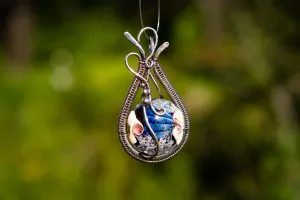 Alien World Wire Wrapped Pendant with Cremains