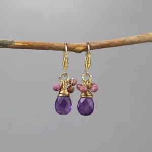 Amethyst Tal Earrings