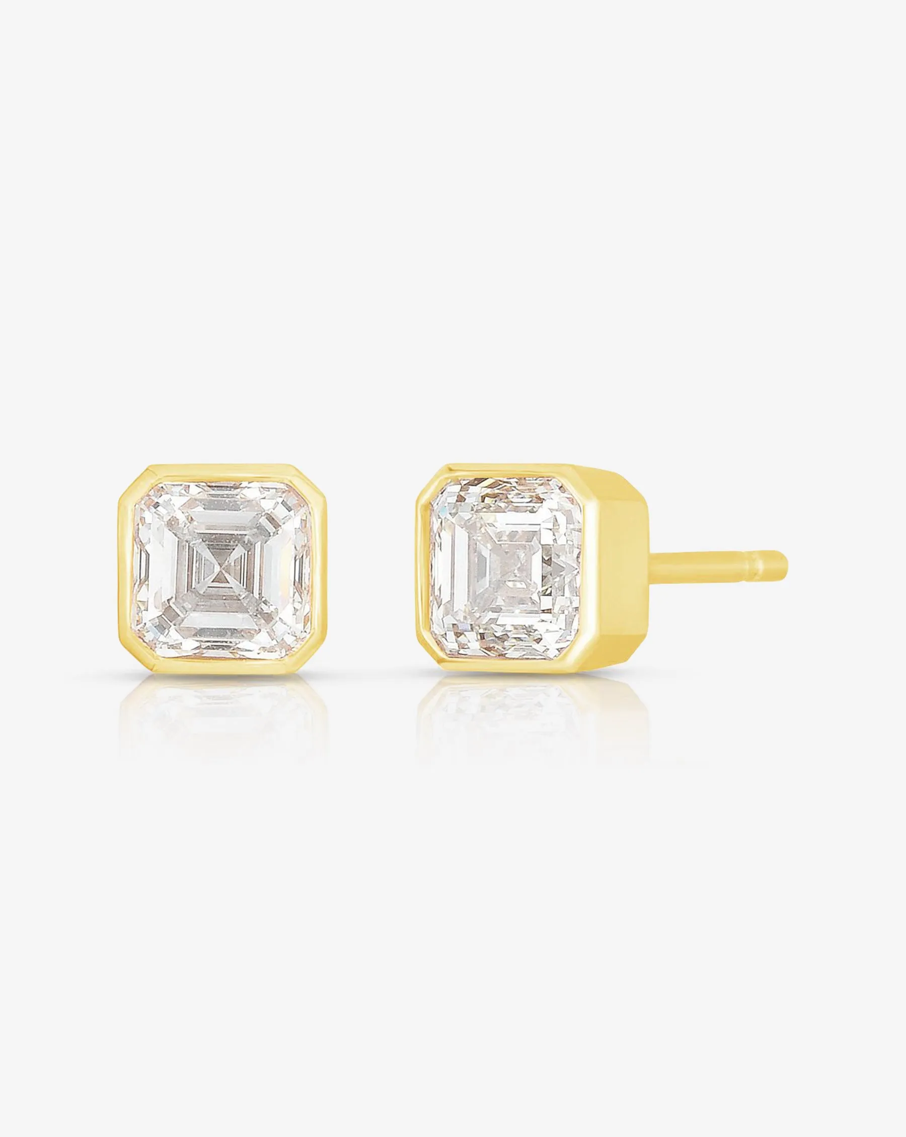 Asscher Diamond Studs