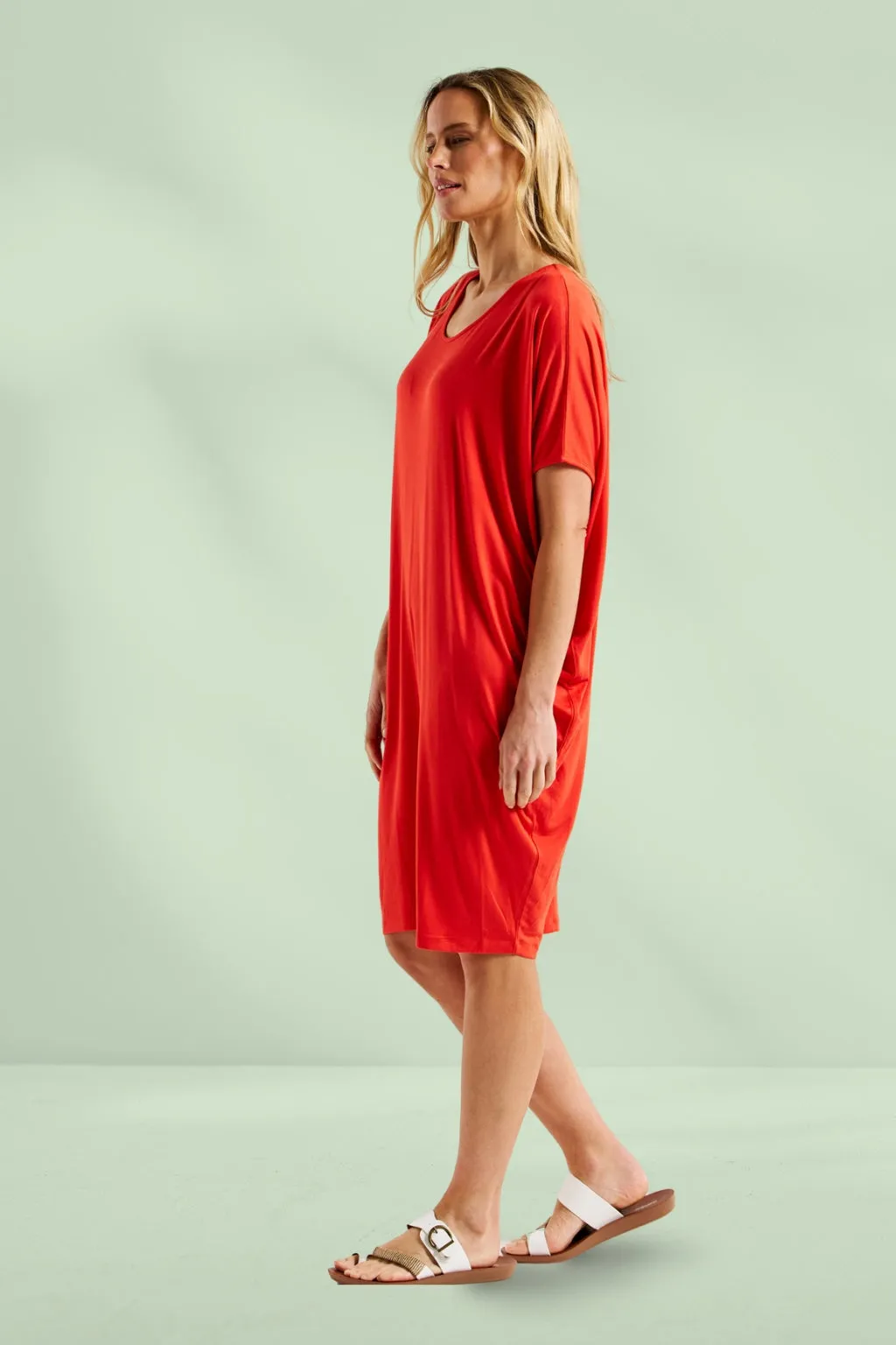 Betty Basics Maui Dress Flame Red