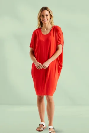 Betty Basics Maui Dress Flame Red