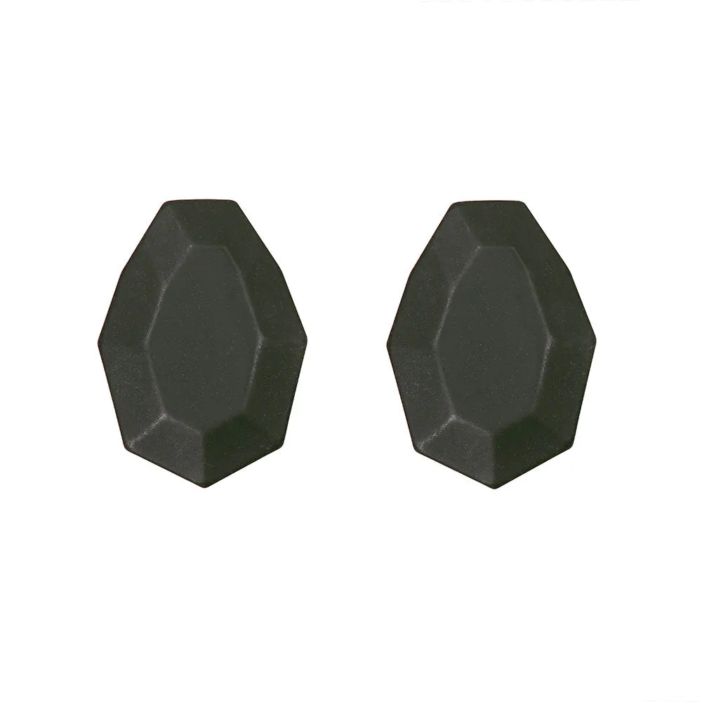 Big Frosted Polygon Earrings