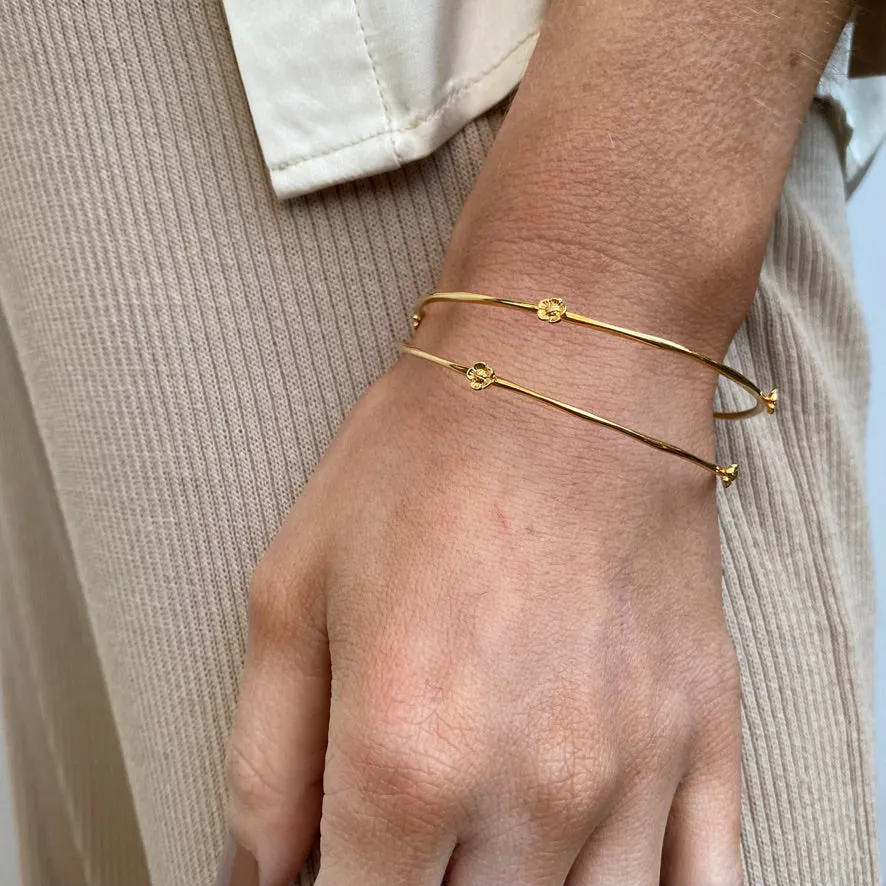 Blossom Bangle, Silver