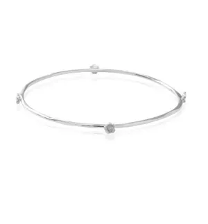 Blossom Bangle, Silver