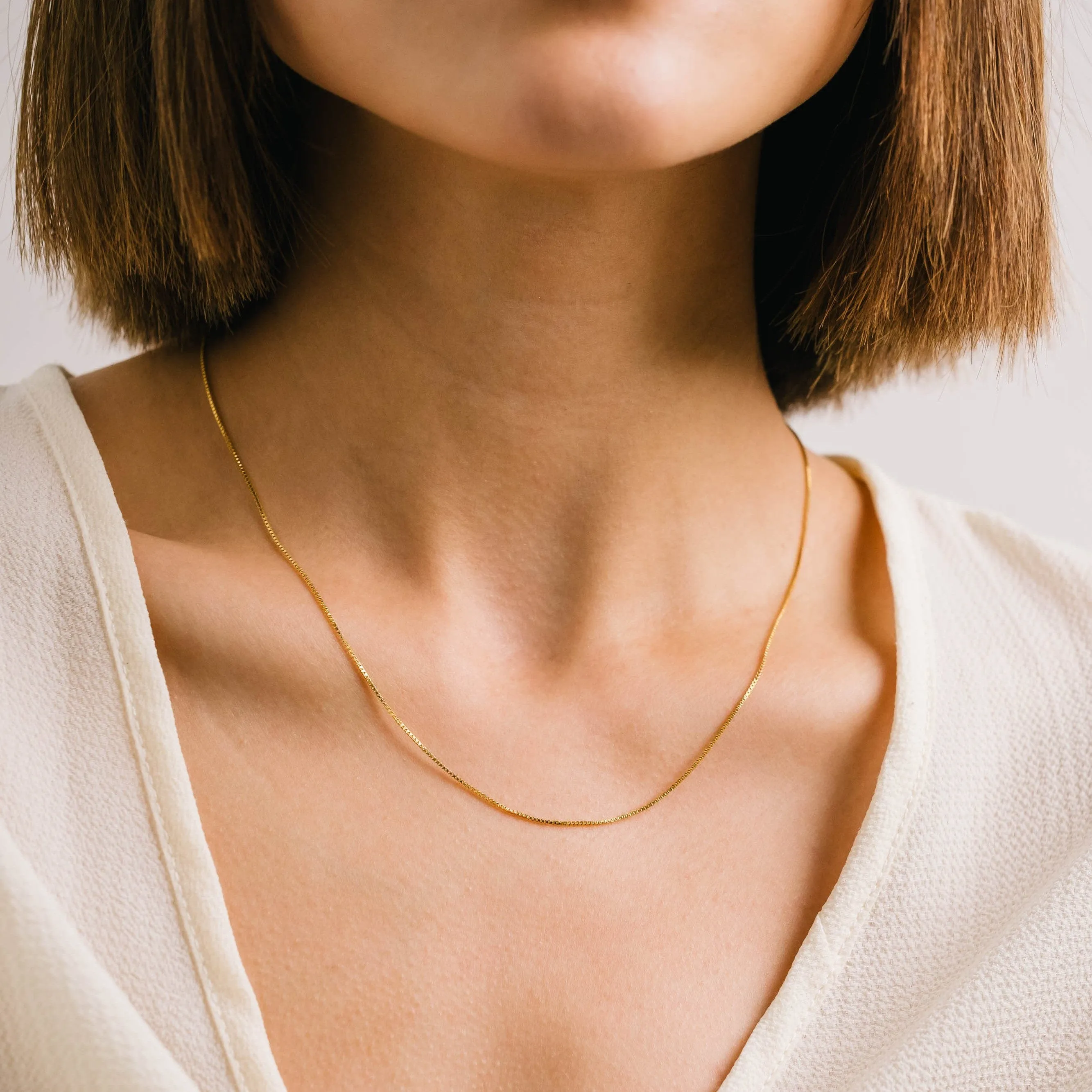 Box Chain Gold-Filled Necklace