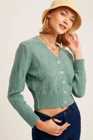 Carrie Crop Knit Cardigan