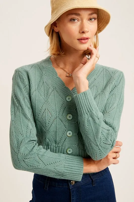 Carrie Crop Knit Cardigan