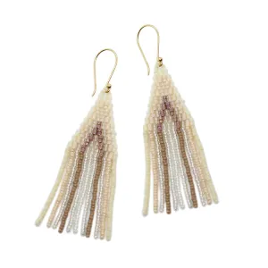 Chevron Earring - Cream