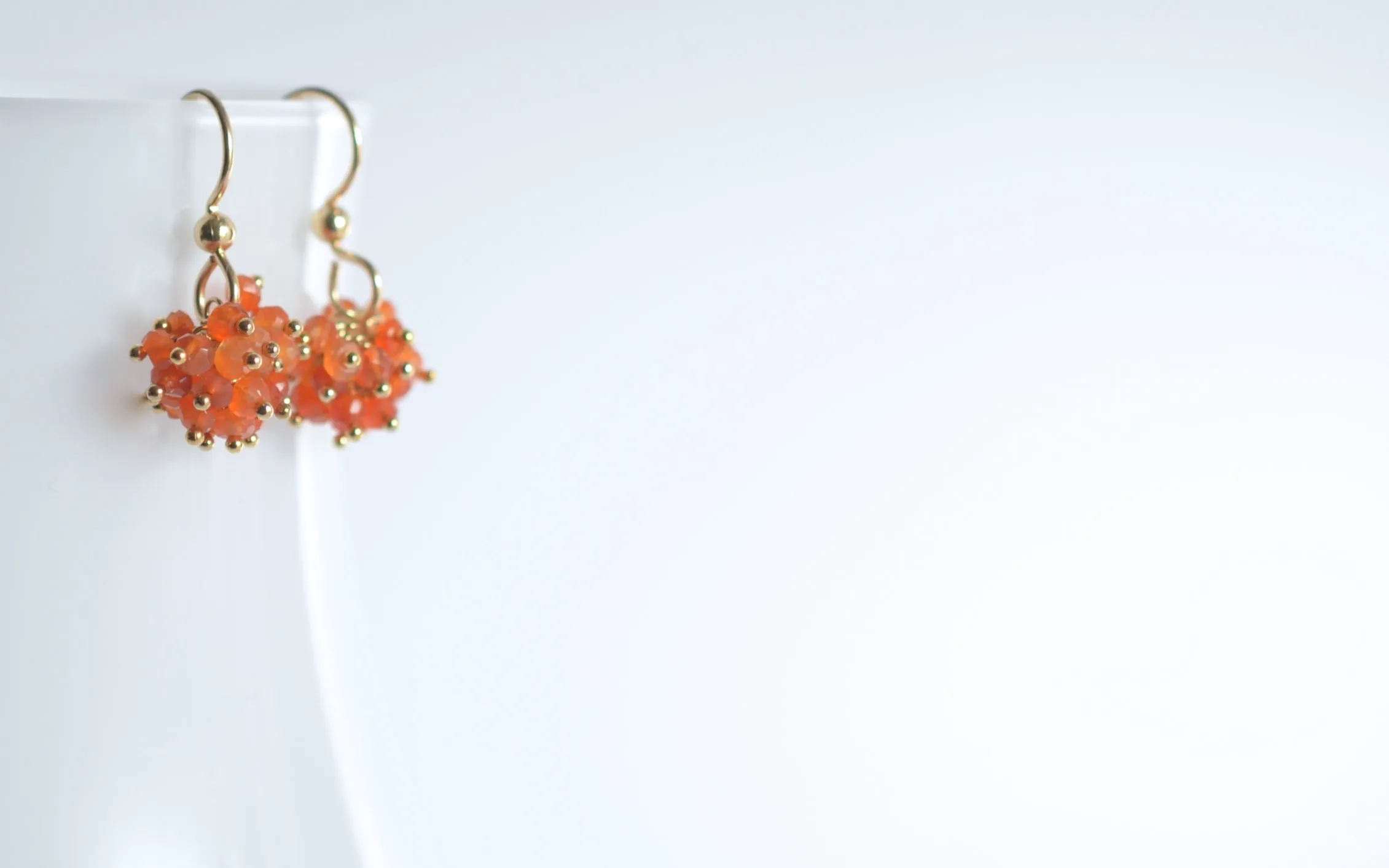 Claudia - Carnelian, 14k Gold Filled Earrings