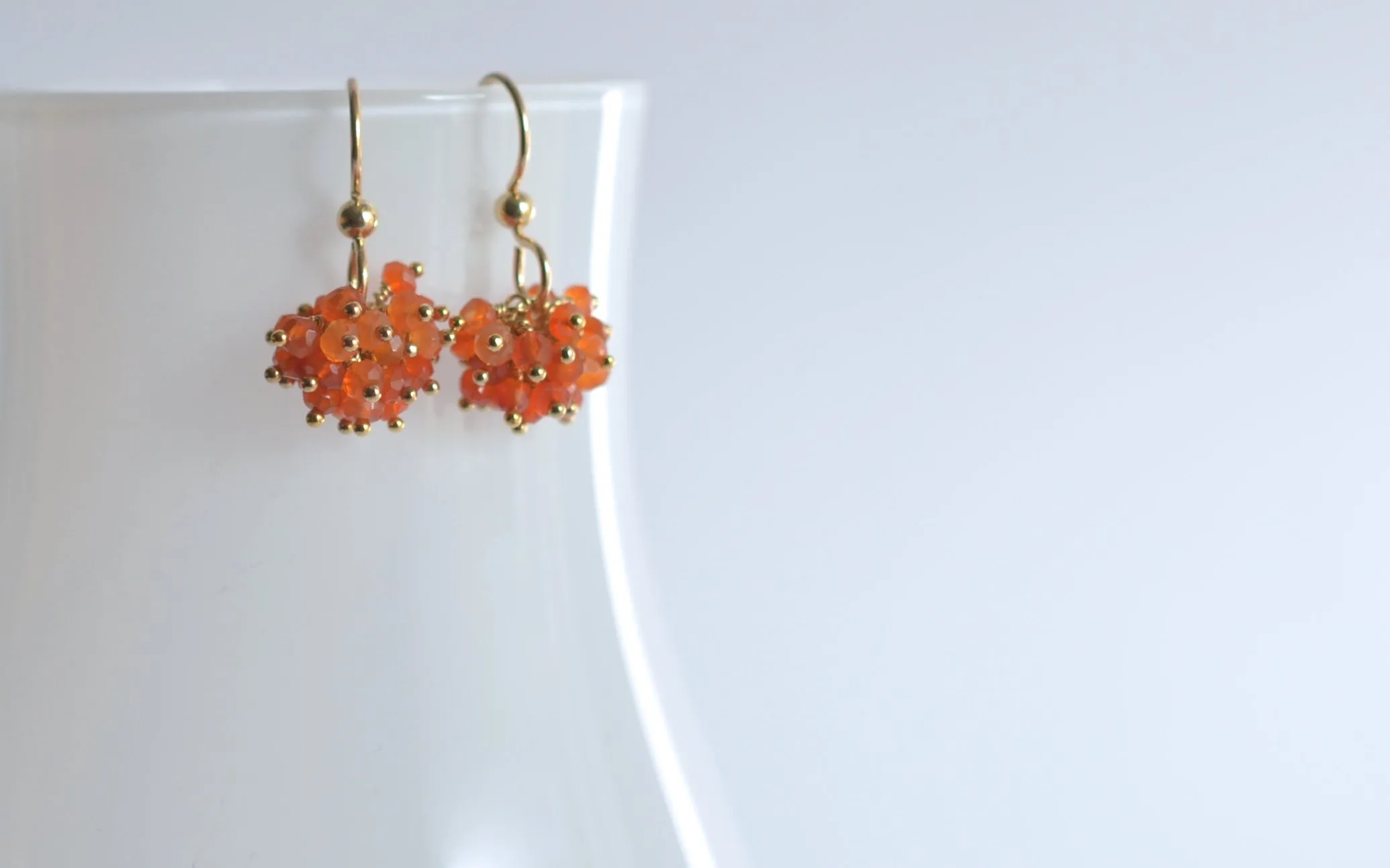 Claudia - Carnelian, 14k Gold Filled Earrings