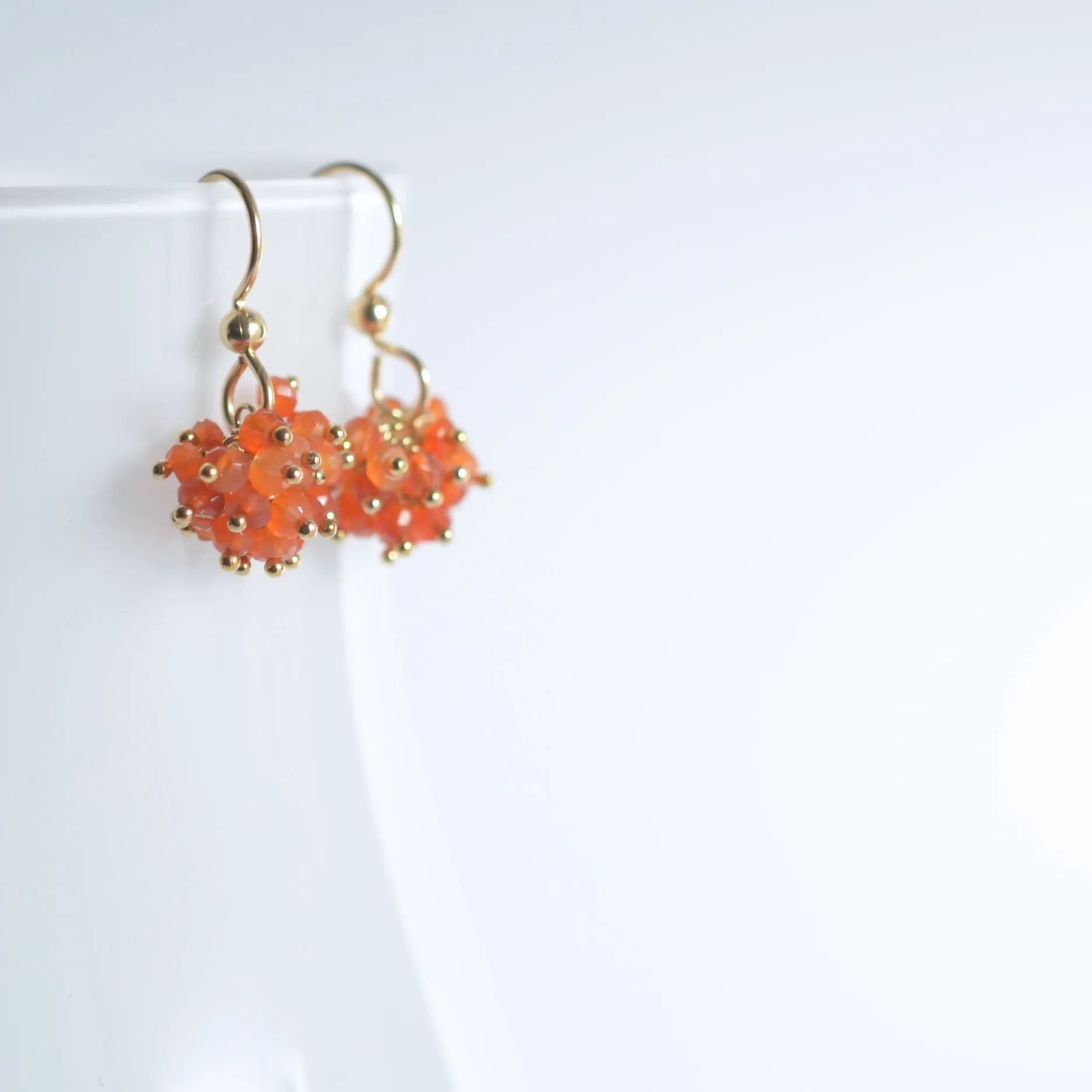 Claudia - Carnelian, 14k Gold Filled Earrings