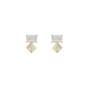 Crystal Baguette Studs