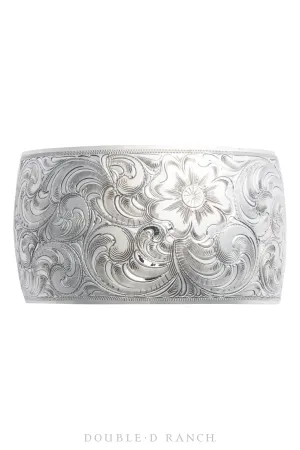 Cuff, Engraved, Sterling Silver, Western Scroll, Artisan, Contemporary, 3304