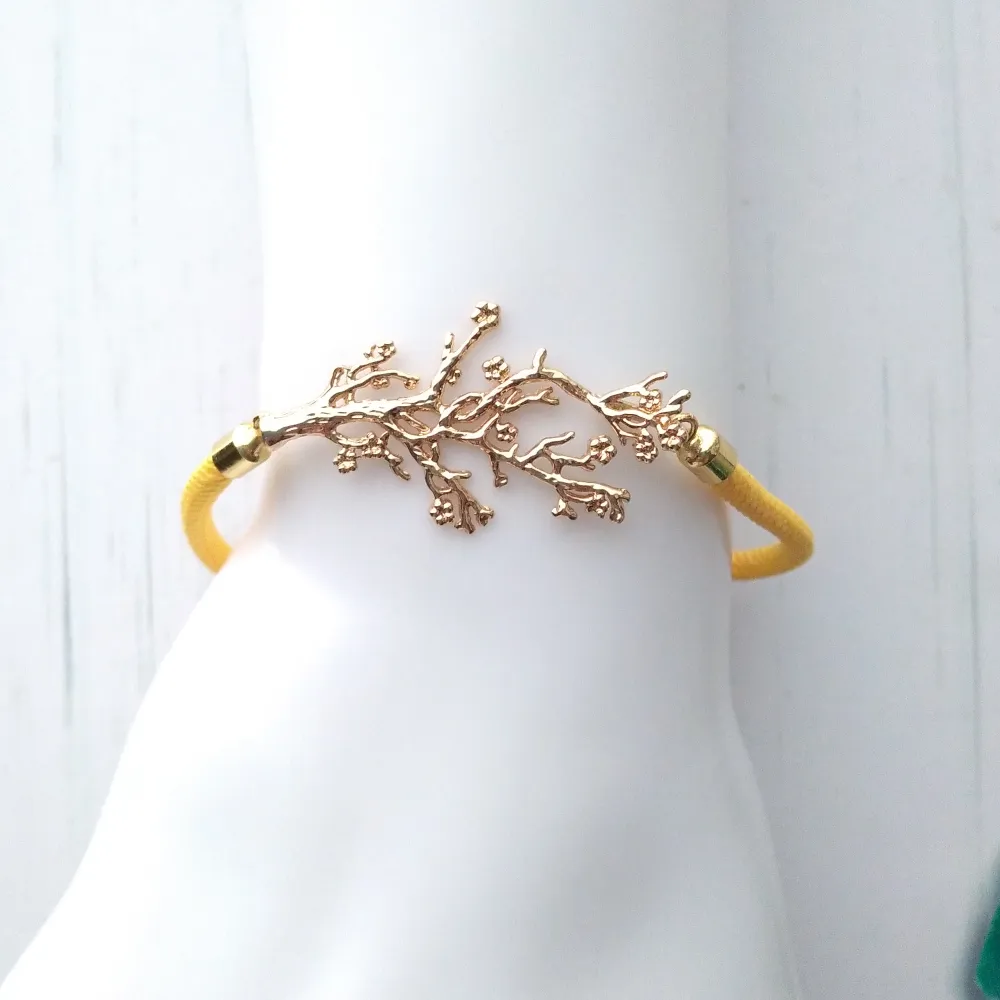 Dani Branch of Life Corded Slider Bracelet