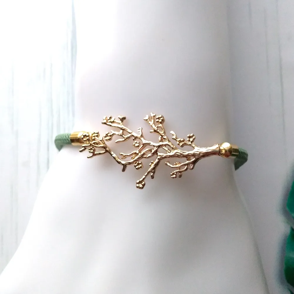 Dani Branch of Life Corded Slider Bracelet