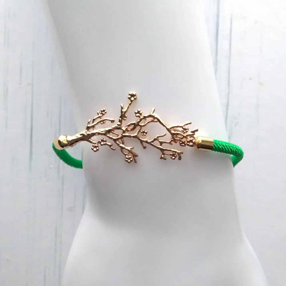 Dani Branch of Life Corded Slider Bracelet