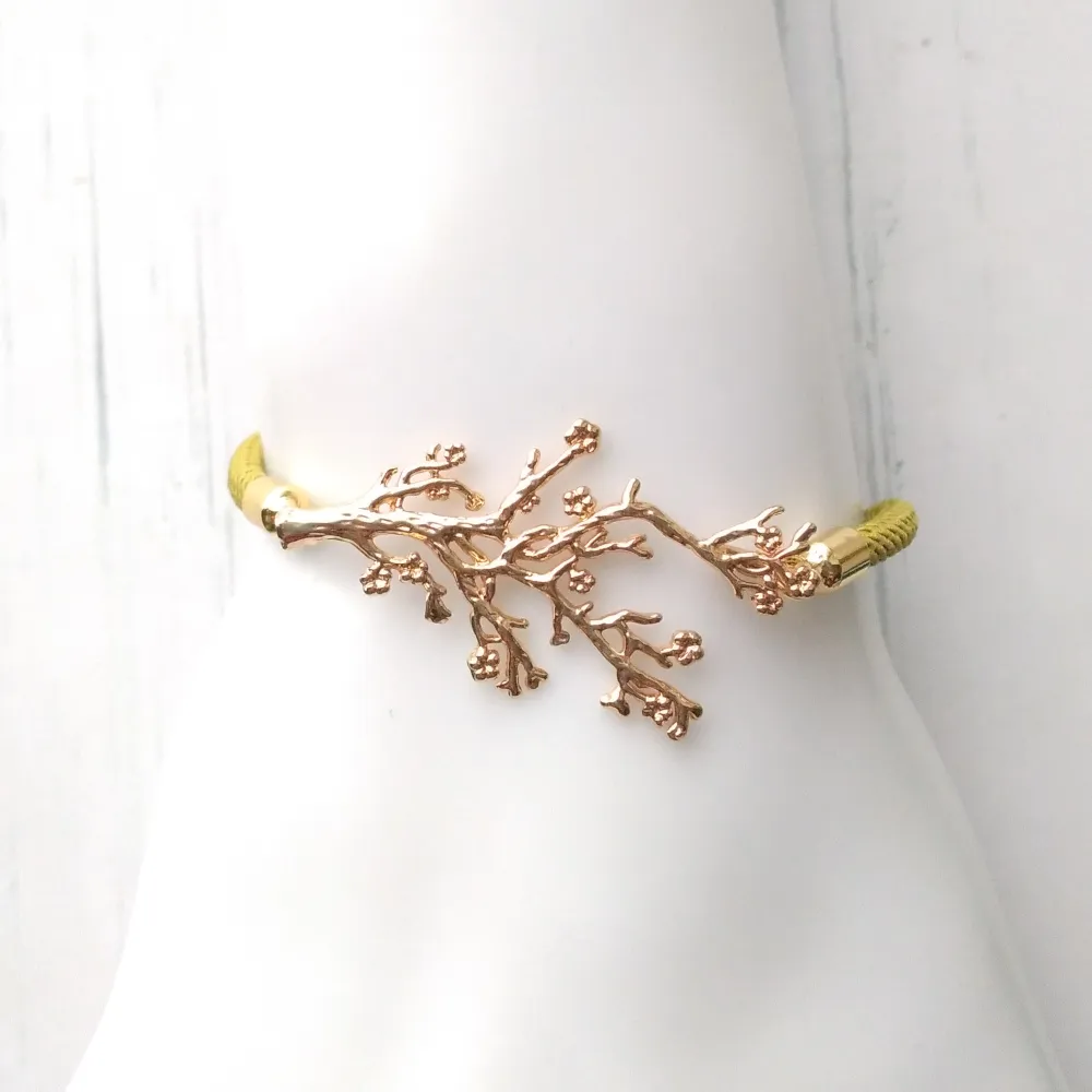 Dani Branch of Life Corded Slider Bracelet