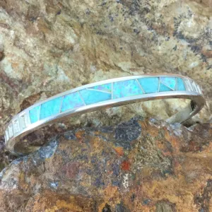 David Rosales Amazing Light Inlaid Sterling Silver Bracelet