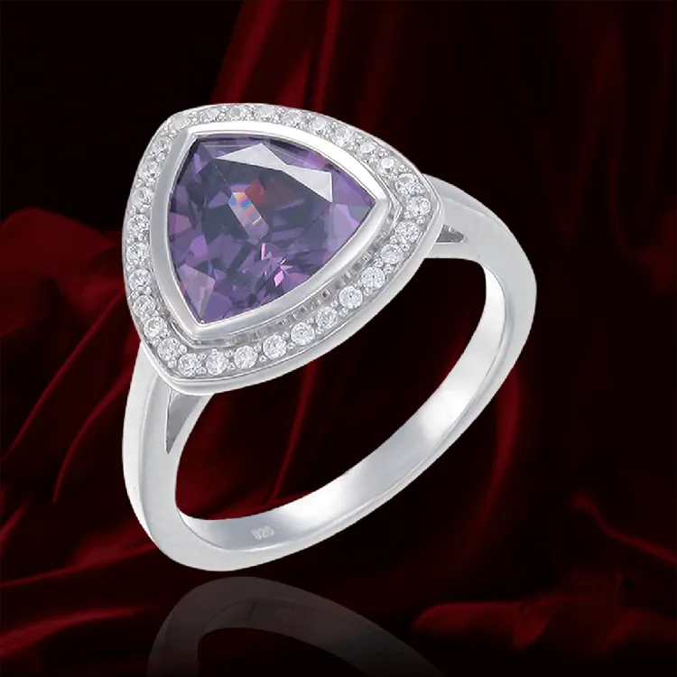 Deco Inspired Ring in Amethyst