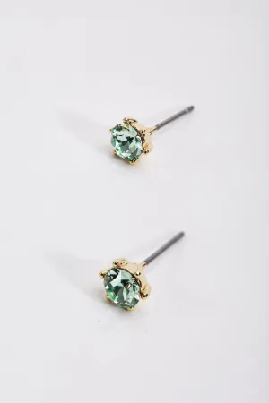 Delicate Green Stone Earrings