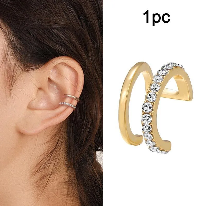 Delicate Zircon Cute Clip Earrings For Woman