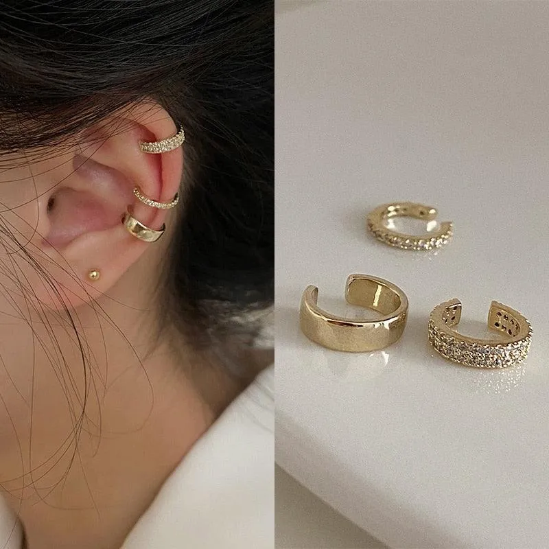 Delicate Zircon Cute Clip Earrings For Woman