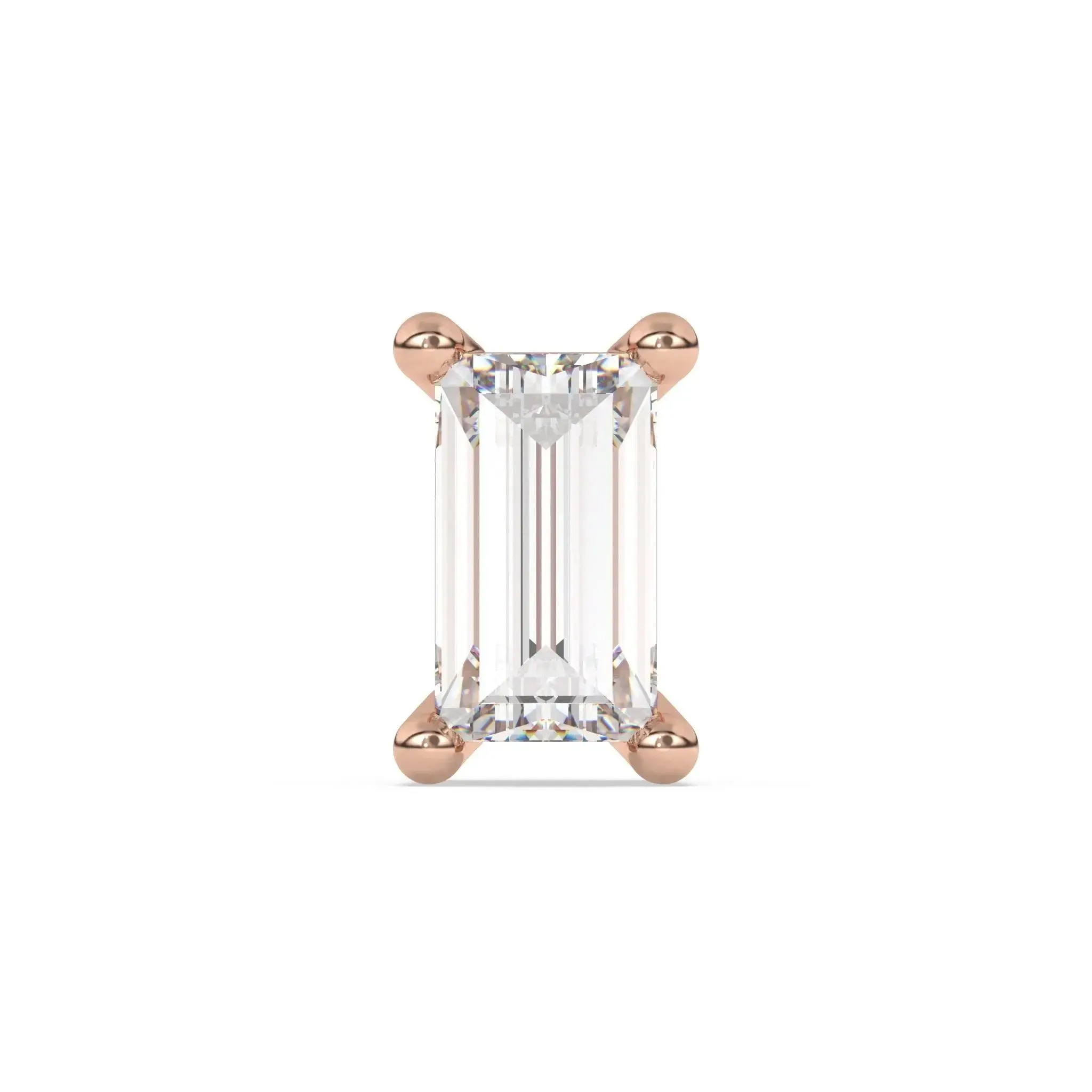 Diamond Baguette Stud