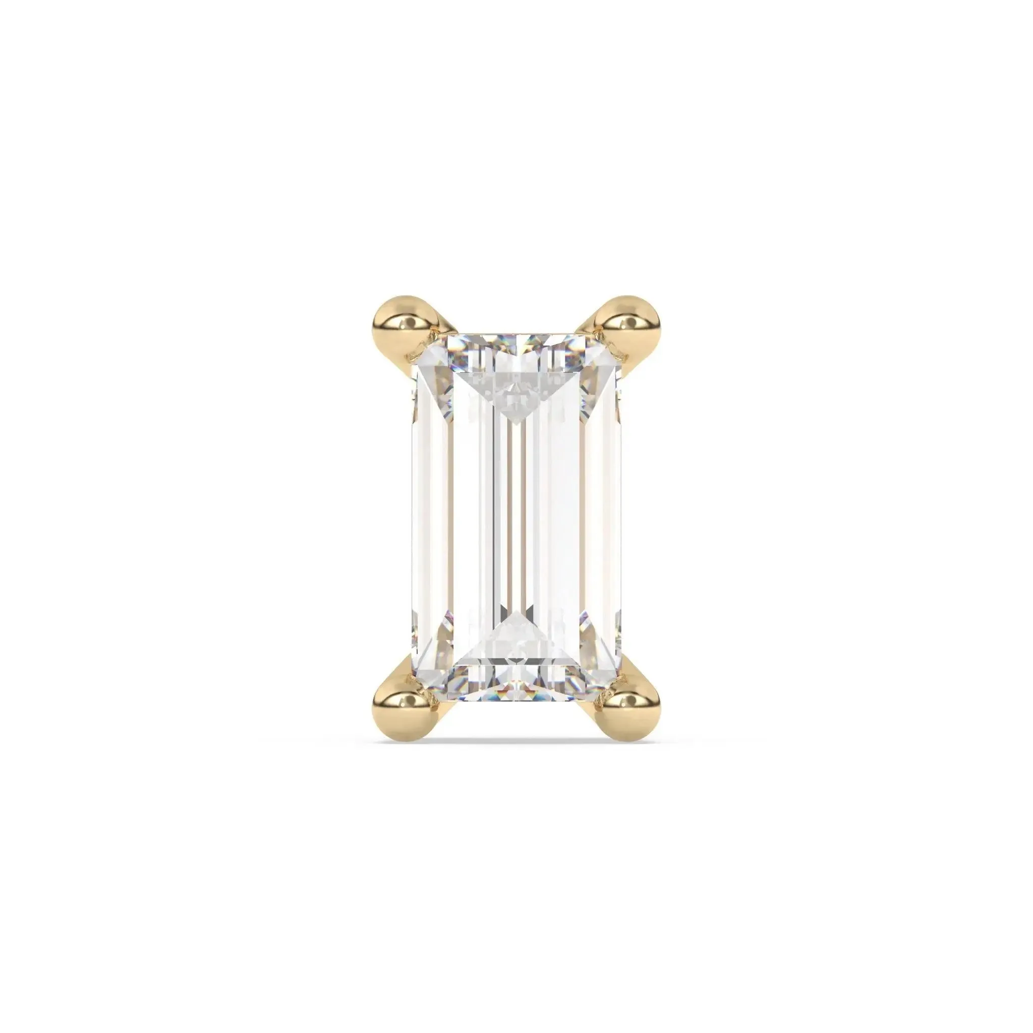 Diamond Baguette Stud