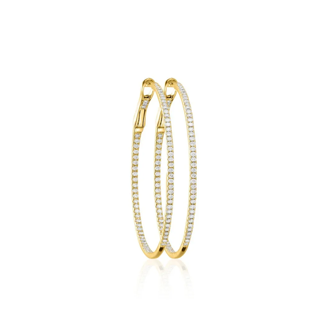 Diamond Eternity Hoops Medium