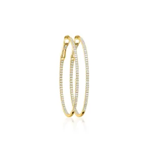 Diamond Eternity Hoops Medium