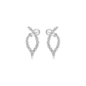 Diamond Wishbone Delicate Hoop Earring