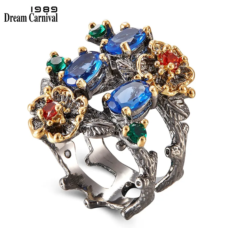 DREAMCARNIVAL1989   Women's Neo-Gothic Inspired Gem Infinity Ring