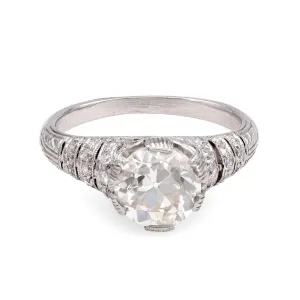 Edwardian-Inspired Platinum Diamond Ring