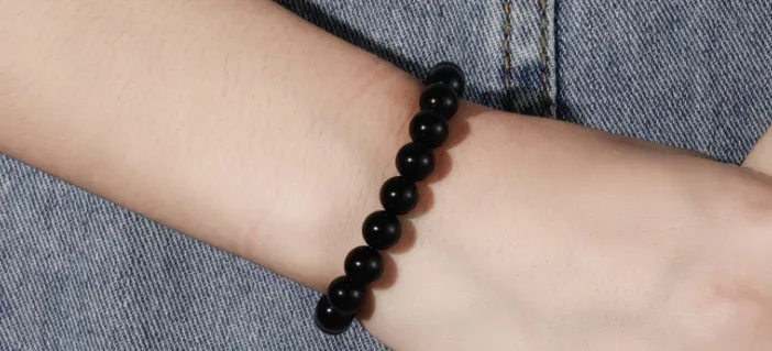 Elegant Black Onyx Beaded Bracelet