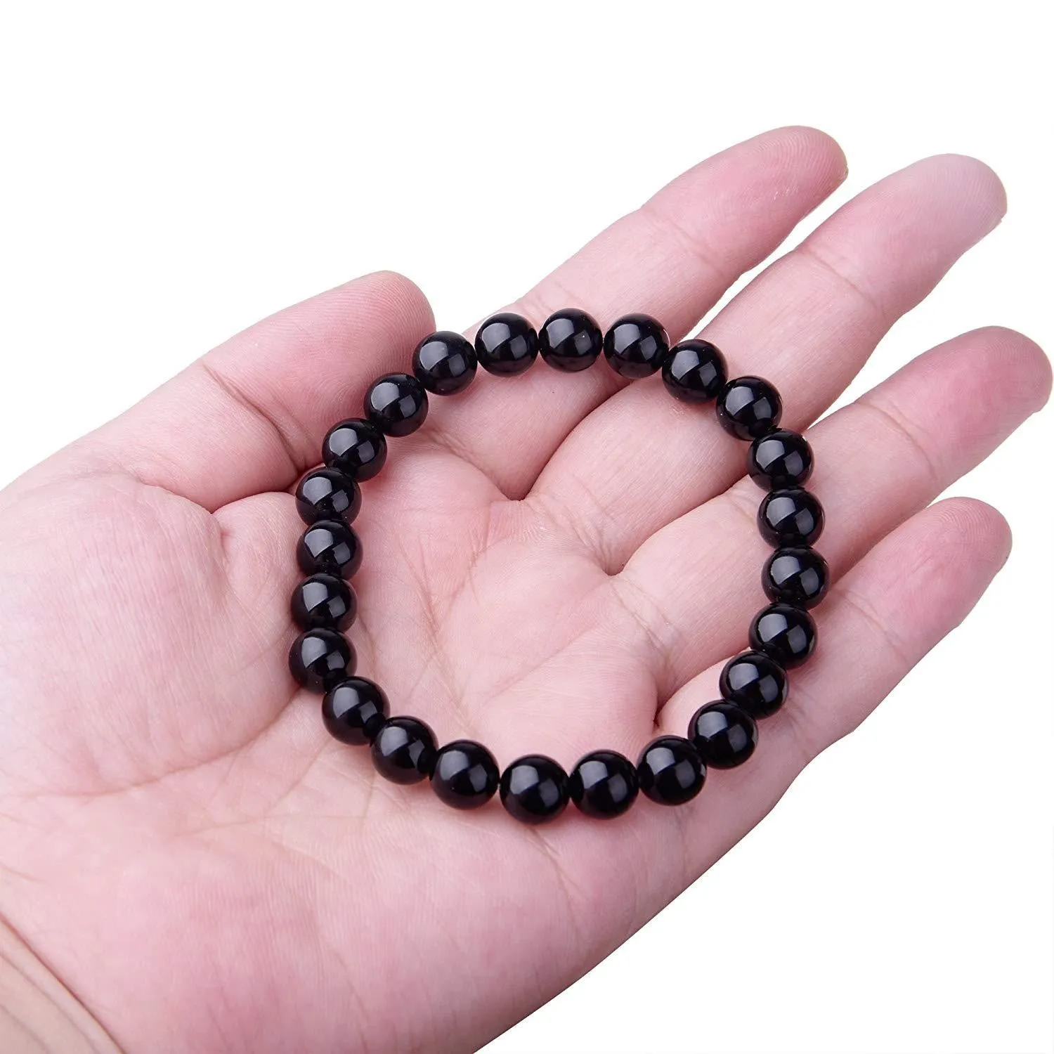 Elegant Black Onyx Beaded Bracelet