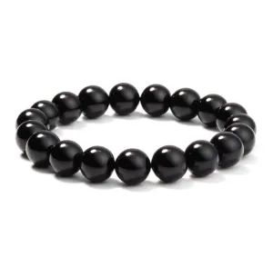 Elegant Black Onyx Beaded Bracelet